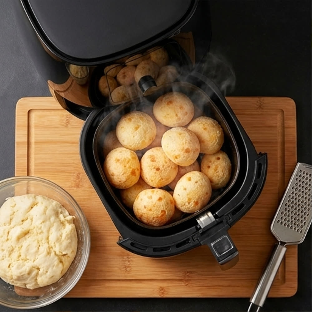 Cesta de air fryer com produtos Donna Dirce