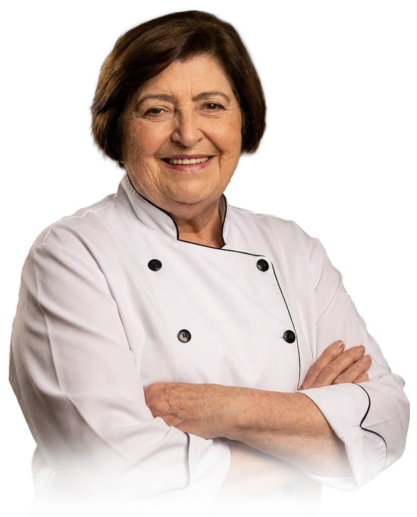 Donna Dirce, de dólmã de chef