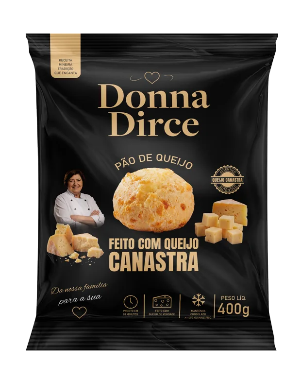 Embalagem 400 g feito com queijo Canastra